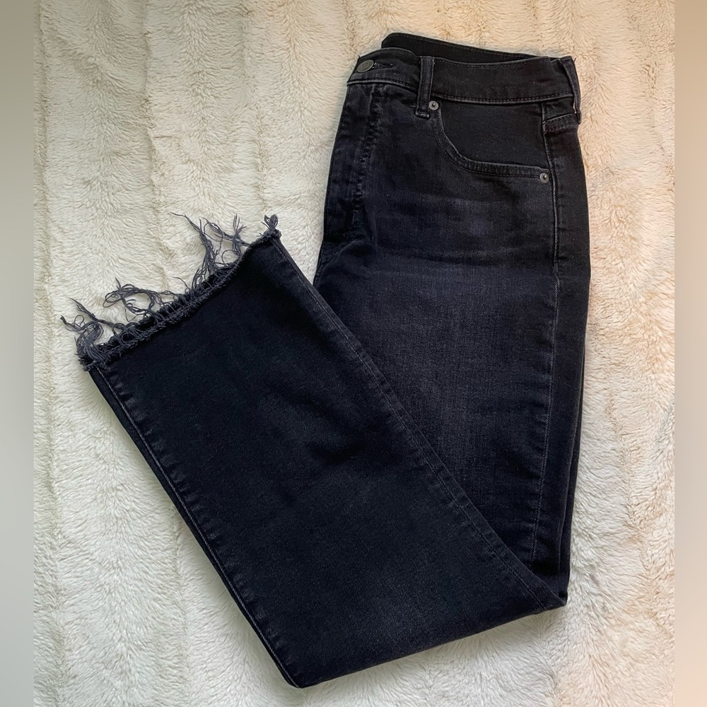 Black High Rise Kick Fit Jeans